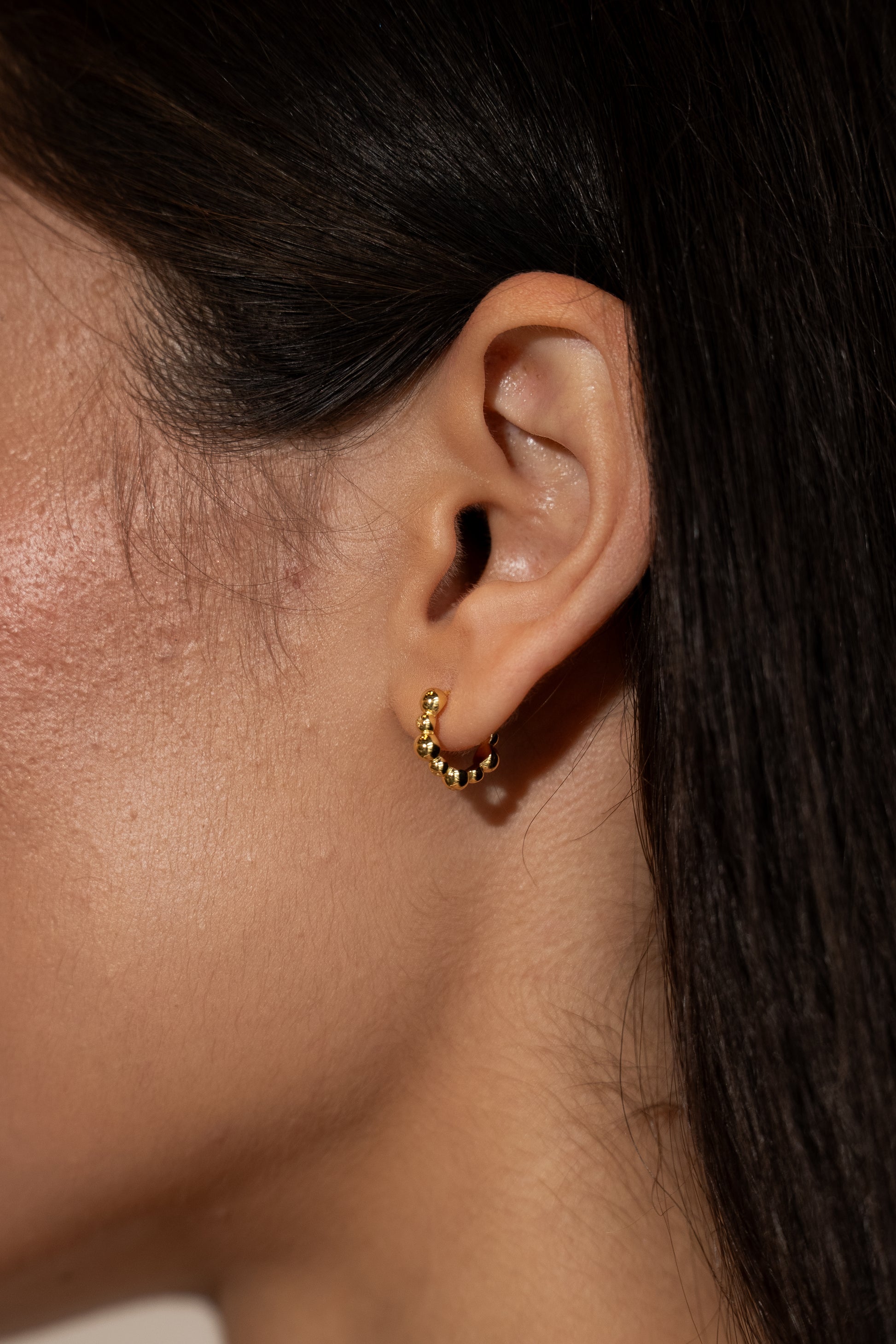 Bubble Huggie Vermeil Earrings
