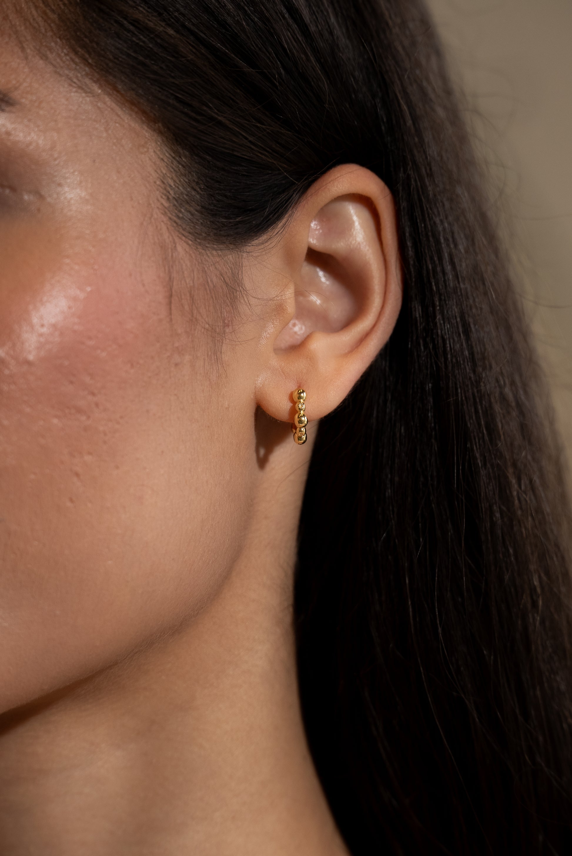 Bubble Huggie Vermeil Earrings