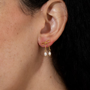 Heirloom Bow Vermeil Earrings