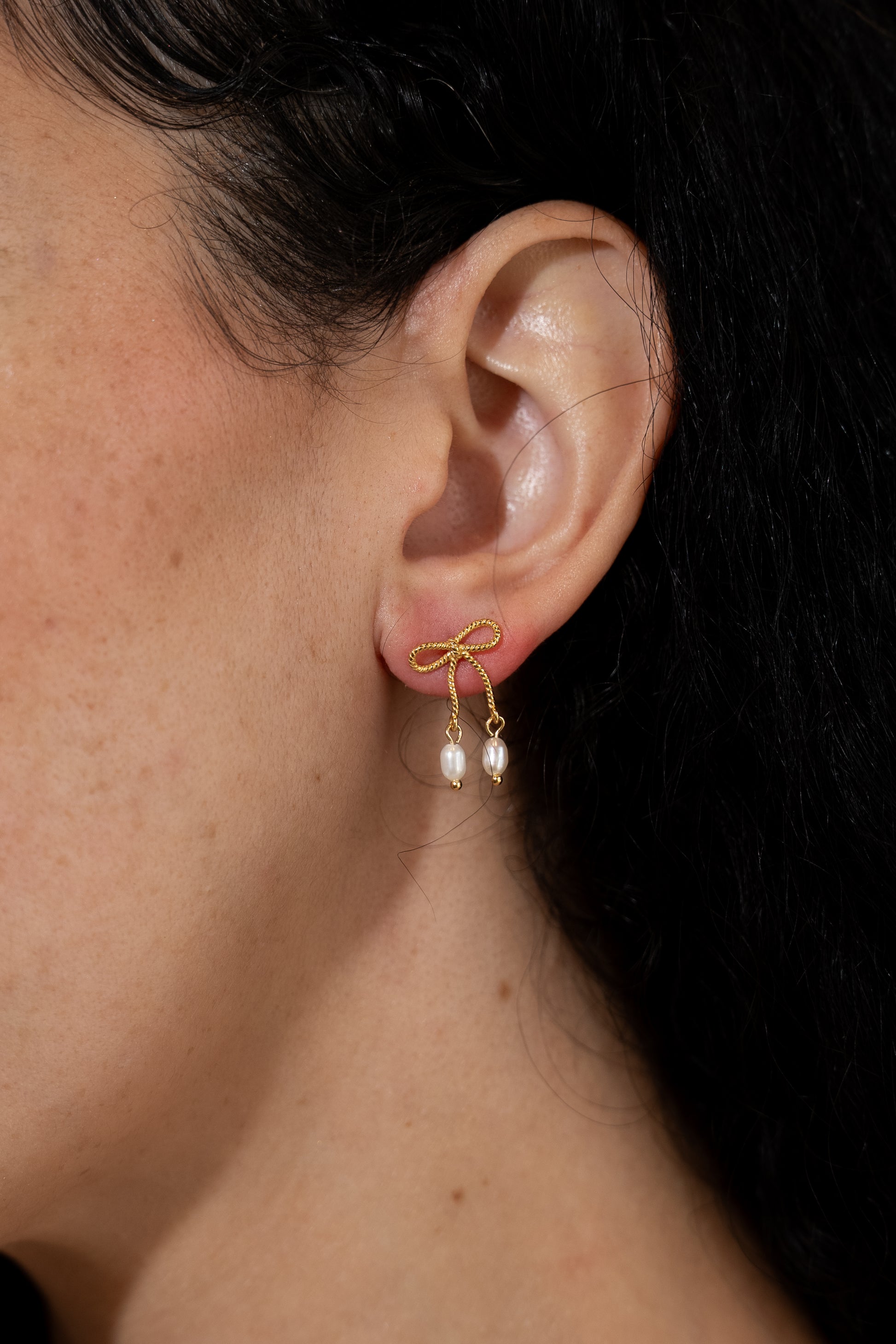 Heirloom Bow Vermeil Earrings