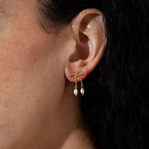 Heirloom Bow Vermeil Earrings