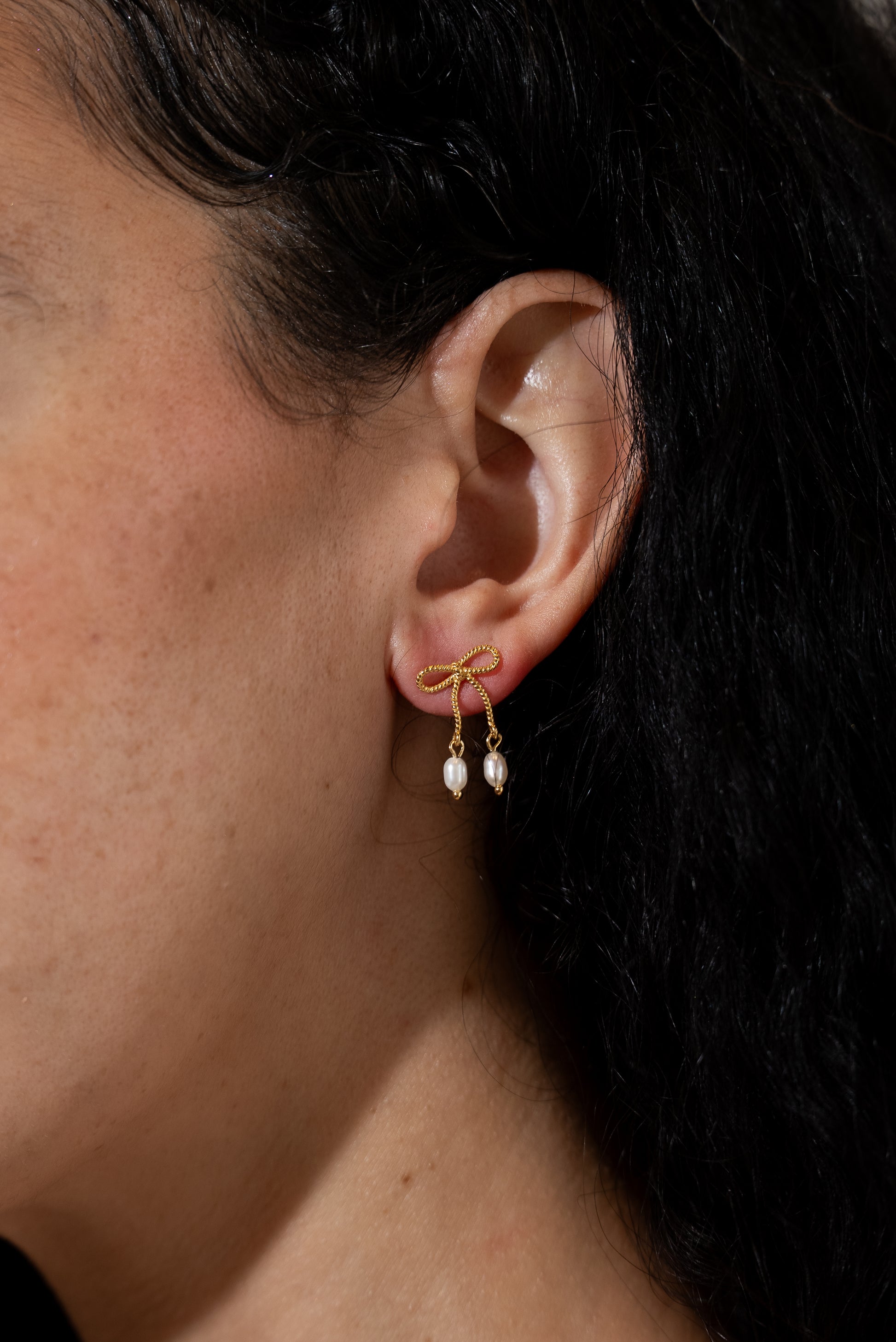 Heirloom Bow Vermeil Earrings