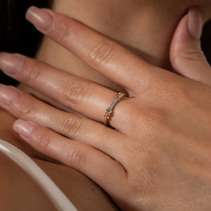 Two Toned Wrapped Vermeil Ring