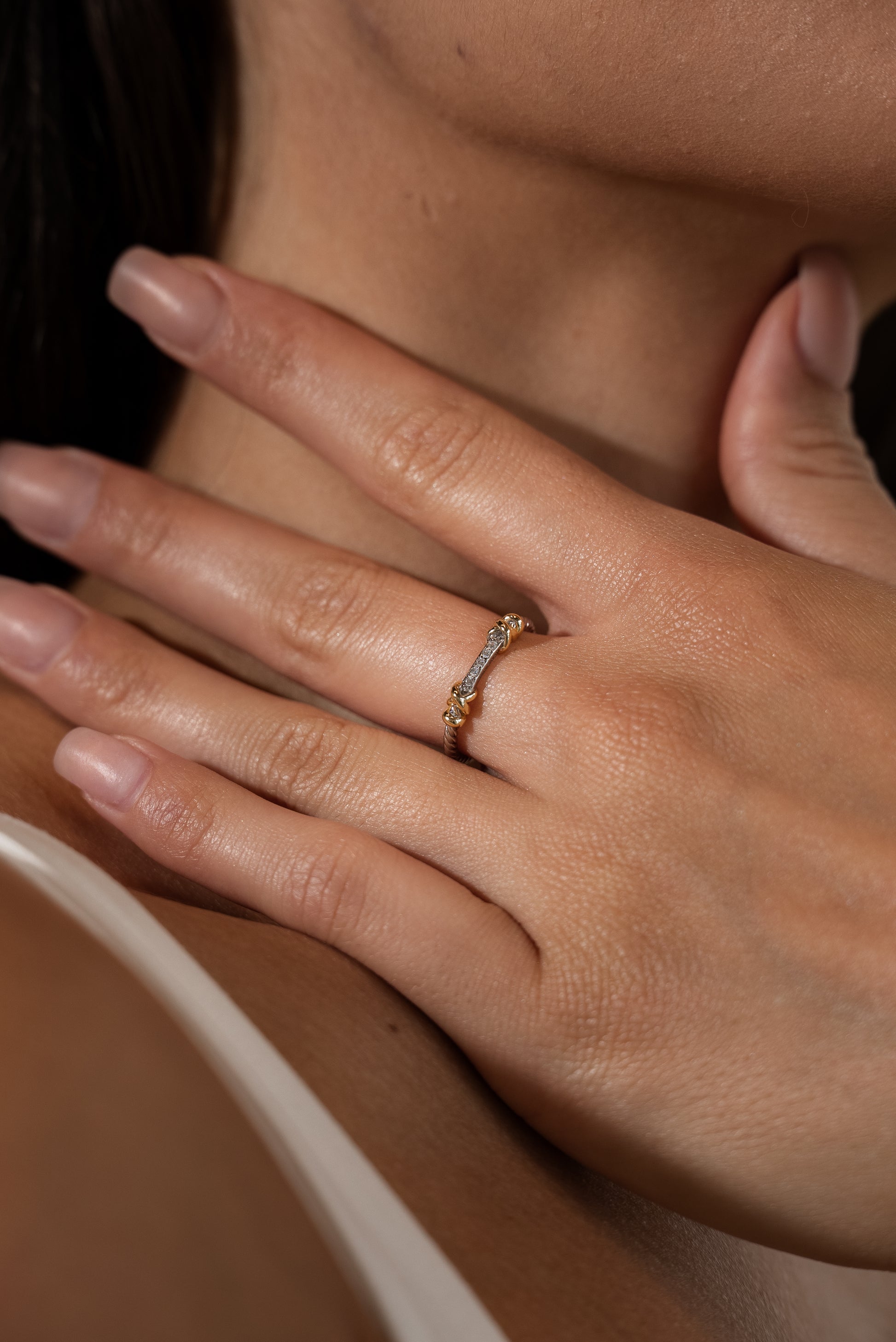 Two Toned Wrapped Vermeil Ring