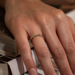 Two Toned Wrapped Vermeil Ring