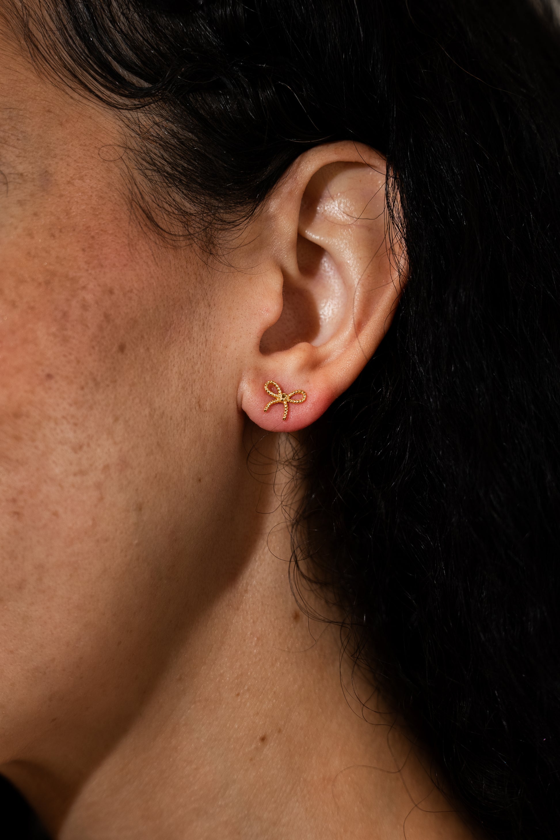 Mini Bow Knot Vermeil Earrings