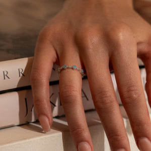 Clover Turquoise in Sterling Silver Ring