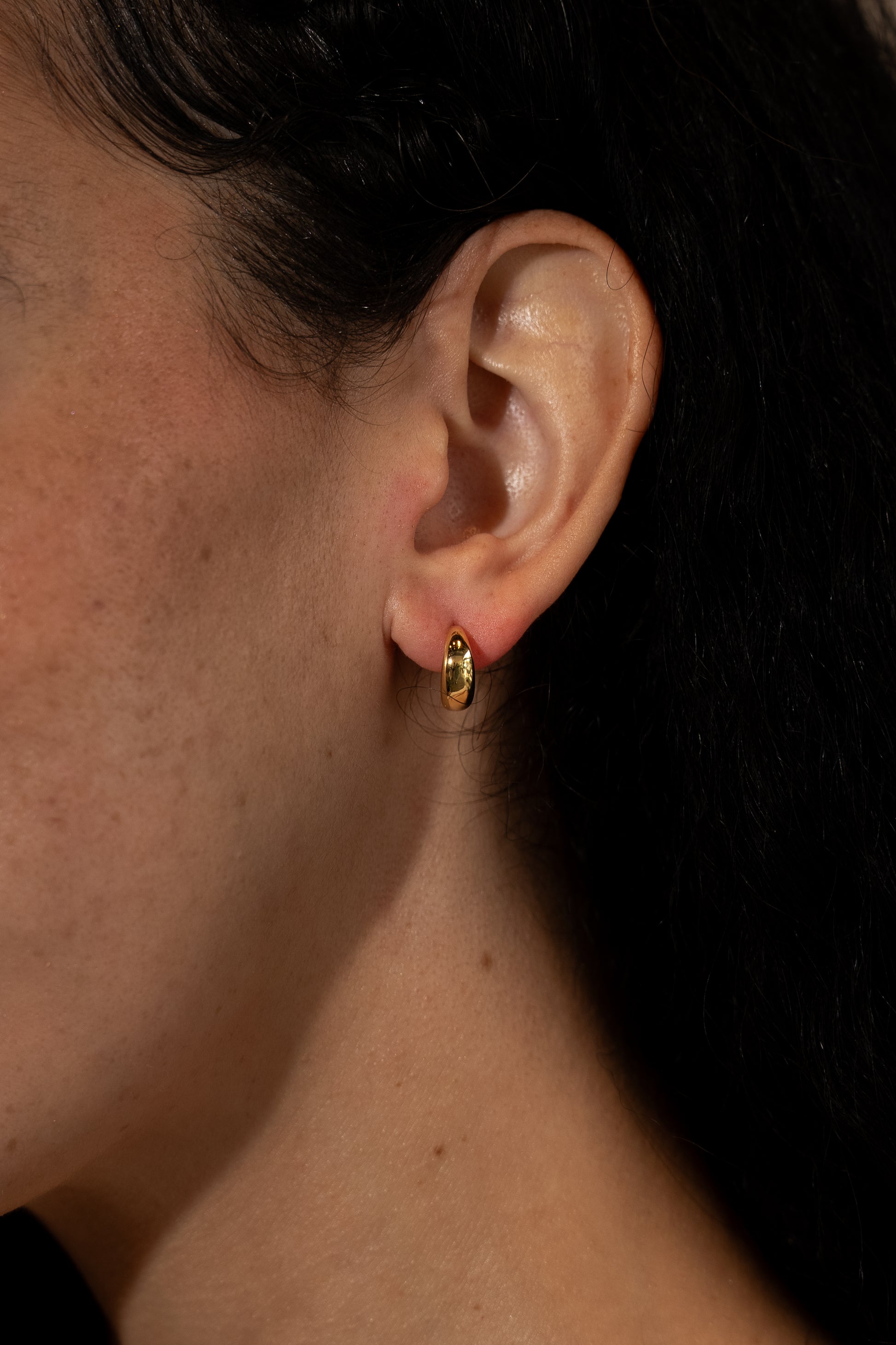 Crescent Moon Vermeil Earrings