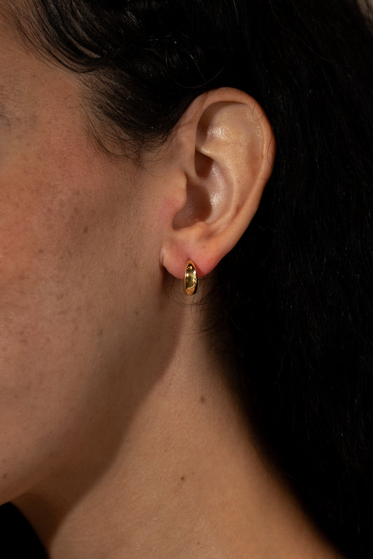 Crescent Moon Vermeil Earrings