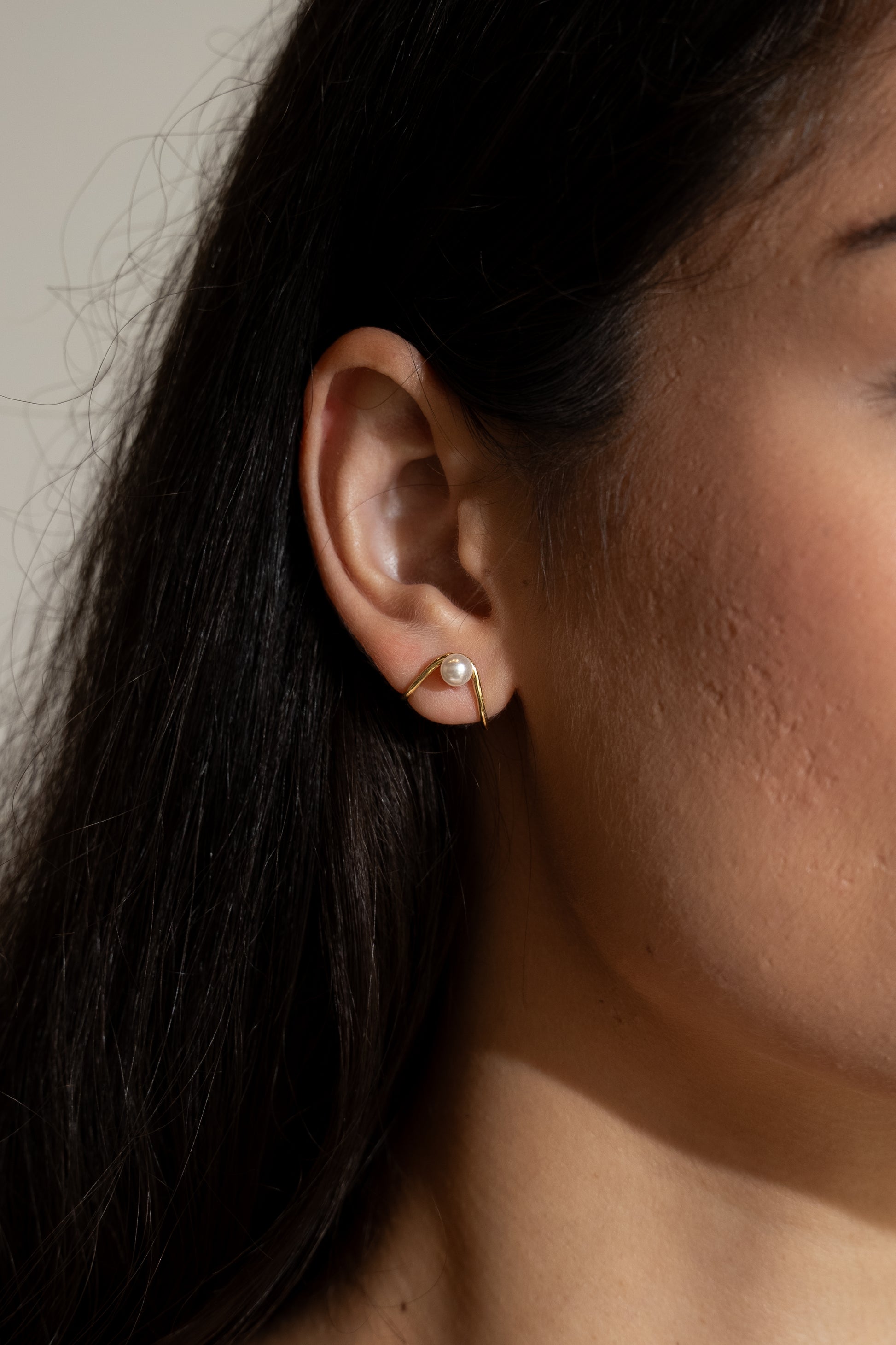 Pearl Embrace Vermeil Earrings