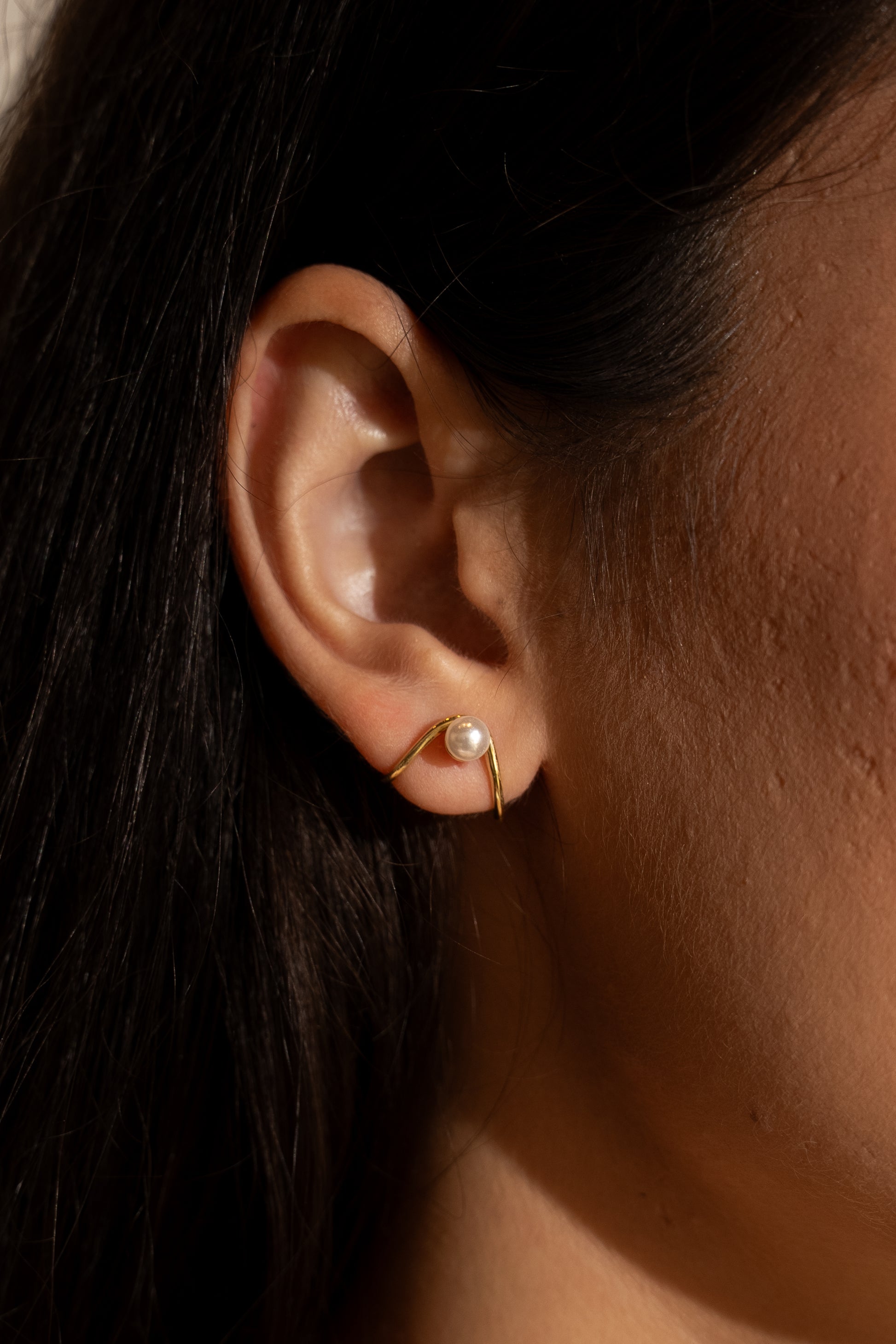 Pearl Embrace Vermeil Earrings