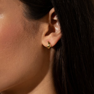 Sculpted Teardrop Vermeil Earrings