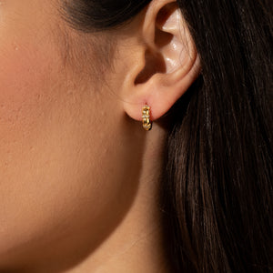 Sculpted Gold Vermeil Huggie