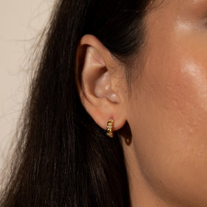 Sculpted Gold Vermeil Huggie