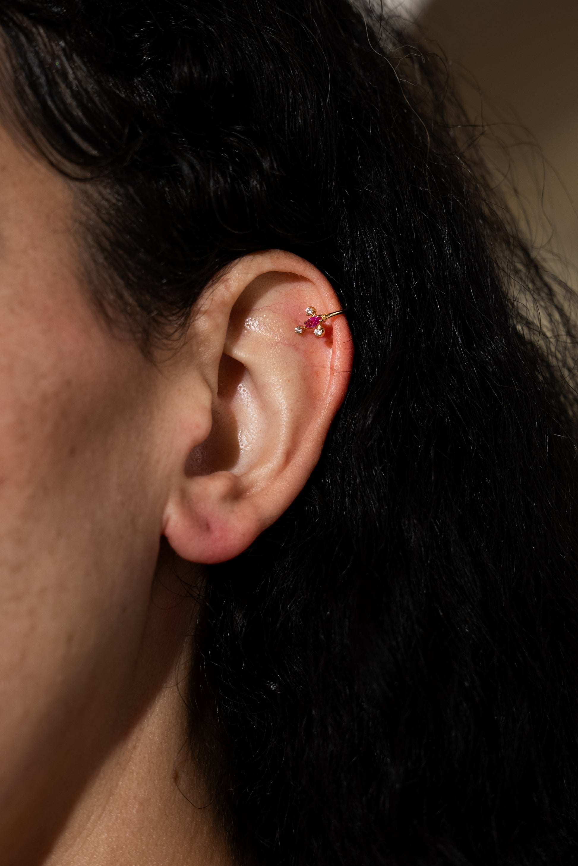 Dainty Rosé Vermeil Ear Cuff