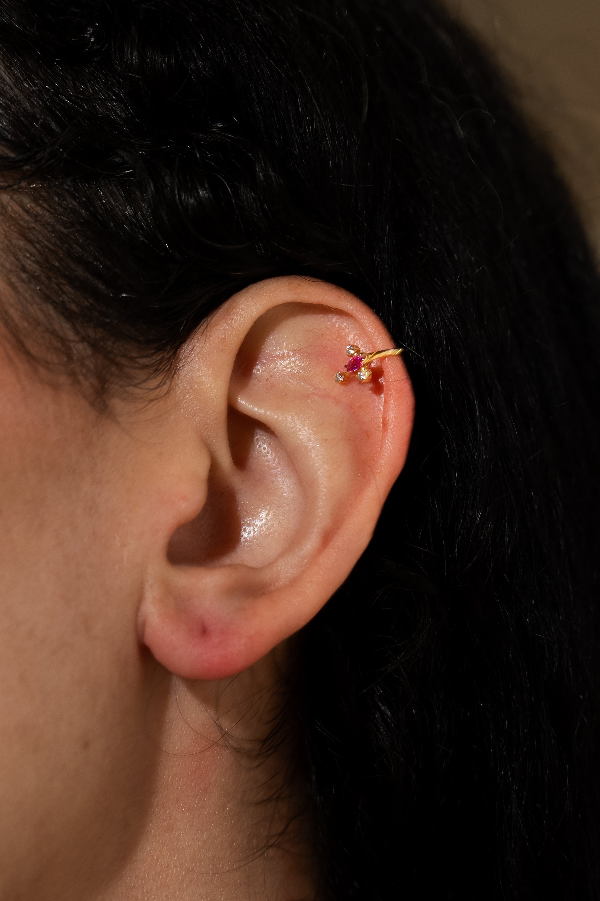 Dainty Rosé Vermeil Ear Cuff