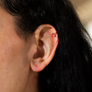 Dainty Rosé Vermeil Ear Cuff