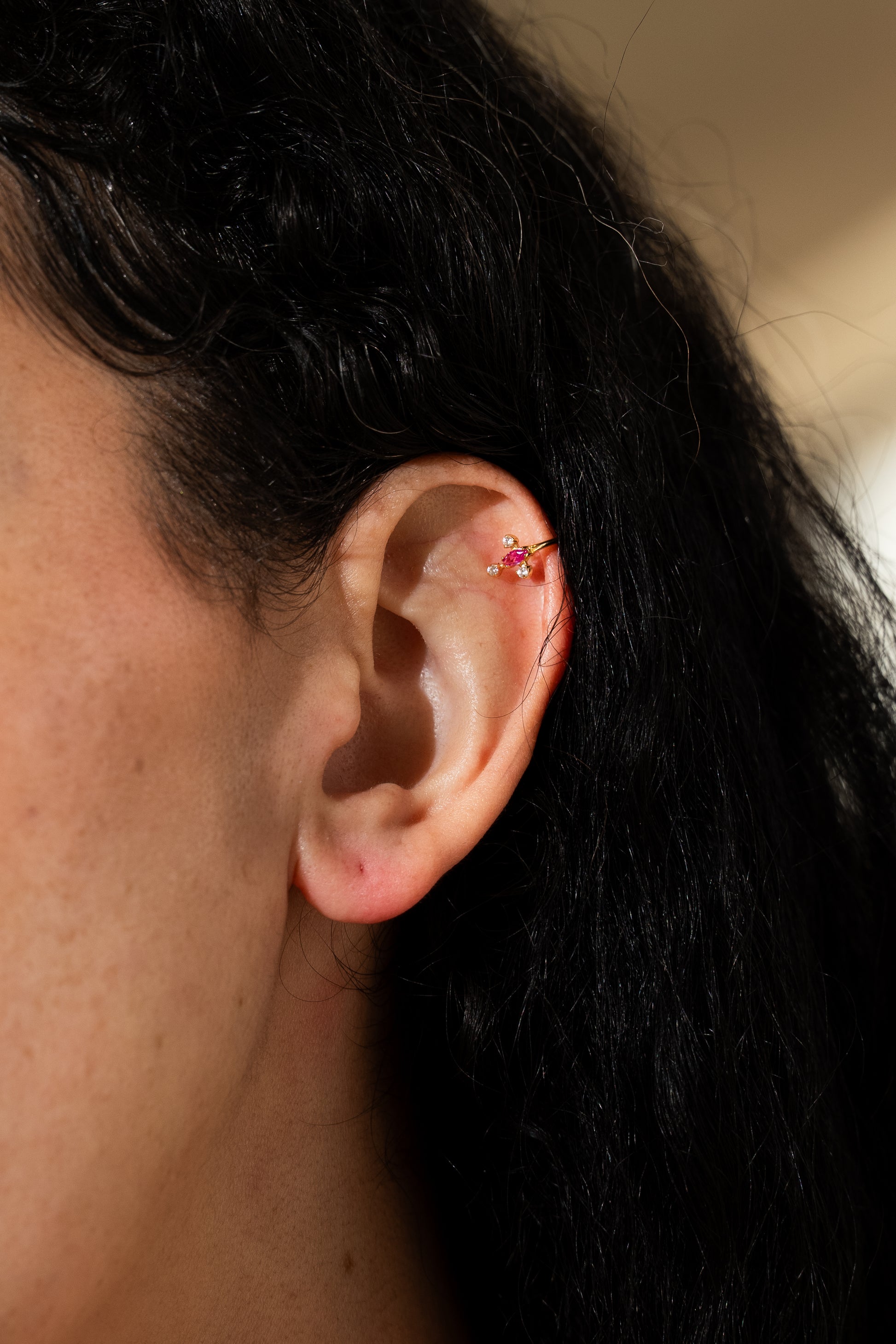 Dainty Rosé Vermeil Ear Cuff