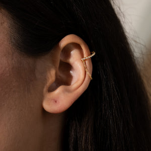 Diamond Flow Vermeil Ear Cuff