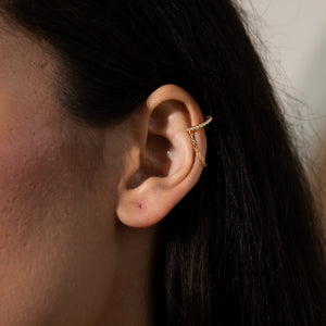 Diamond Flow Vermeil Ear Cuff
