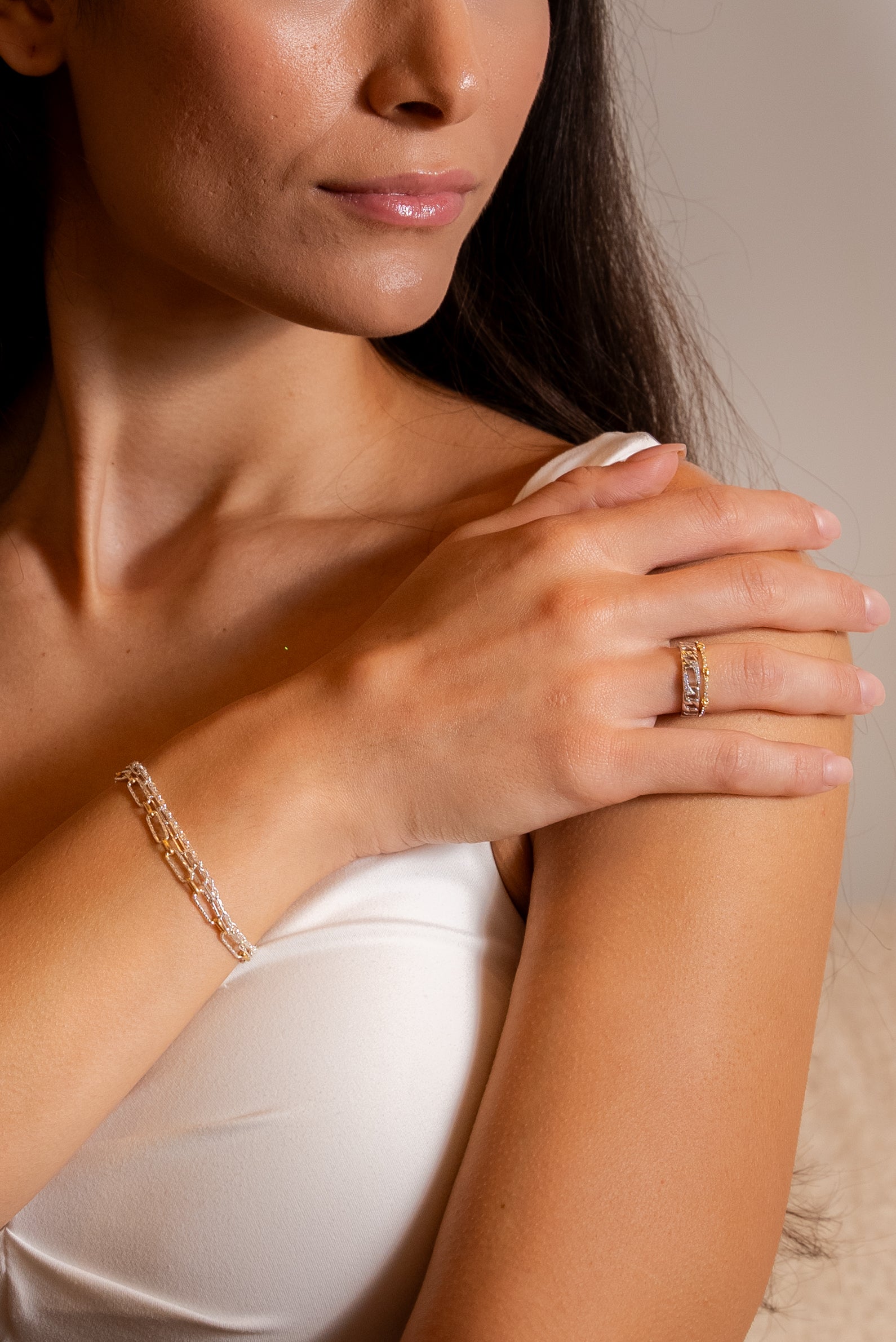 Three Knot Vermeil Ring