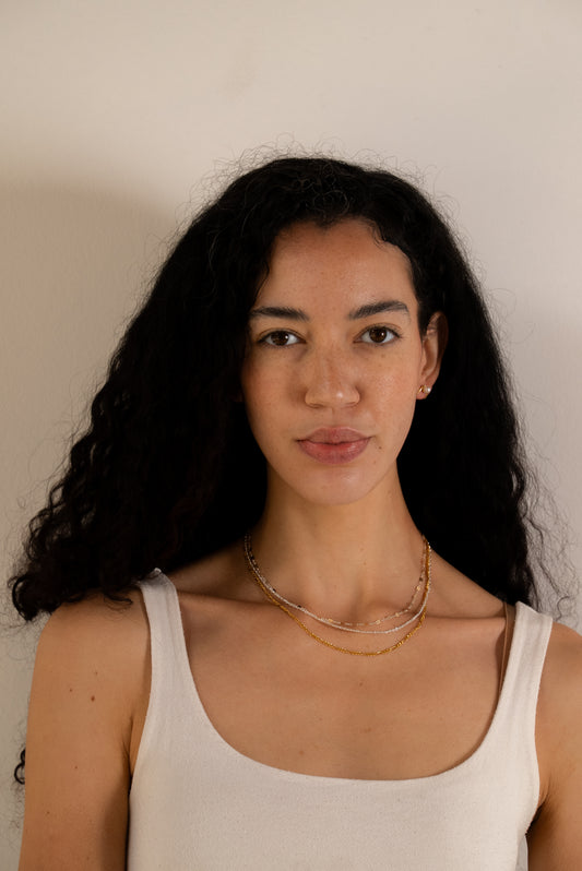 Two Toned Frill Necklace