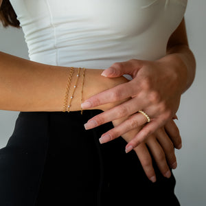 Dotted Dome Vermeil Ring