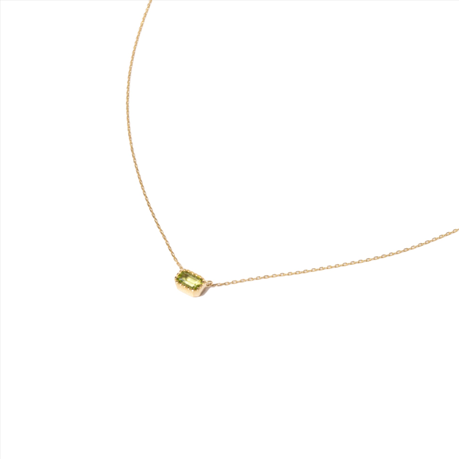 Olivine Necklace 14K Gold