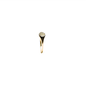 Oval Pave Vermeil Ring