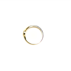 Oval Pave Vermeil Ring