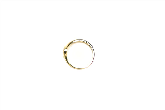 Oval Pave Vermeil Ring