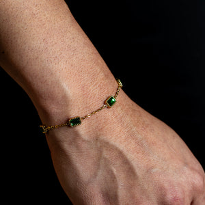 Emerald Emaline Rectangle Bracelet
