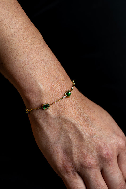 Emerald Emaline Rectangle Bracelet