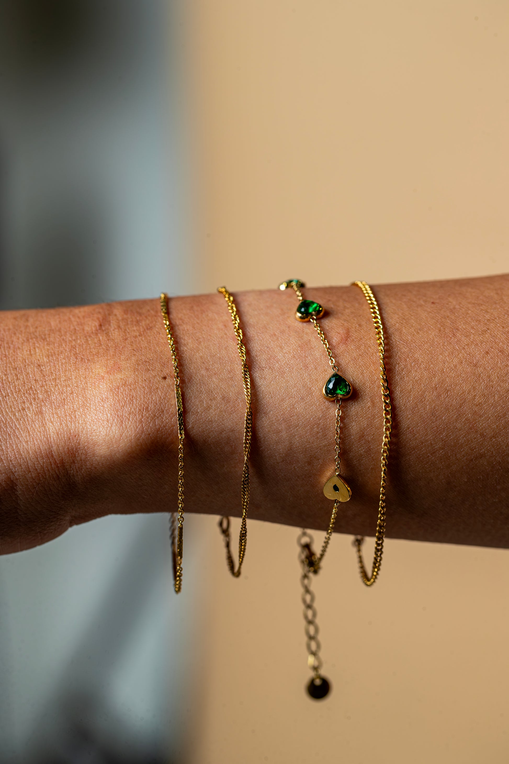 Emaline Emerald Heart Bracelet