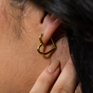 Heart Huggie Earrings