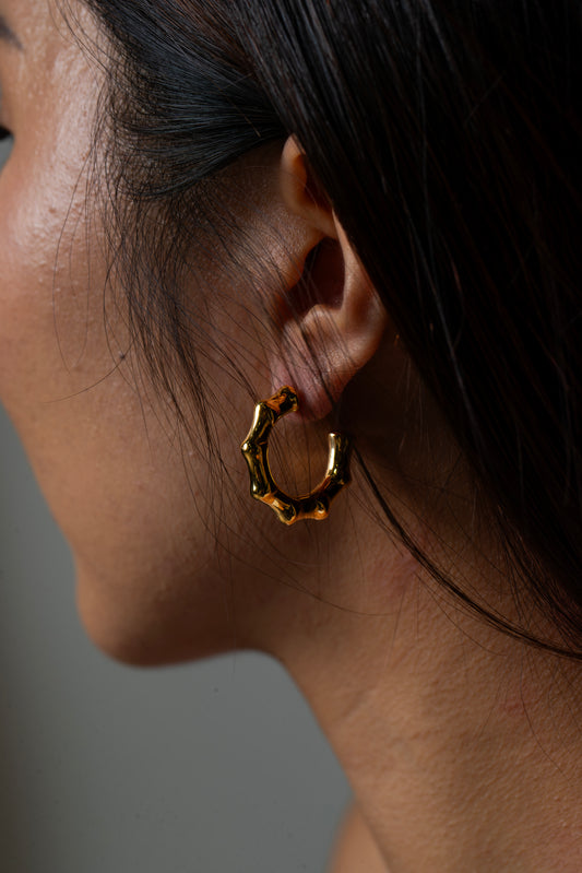 Bianca Textured Hoops