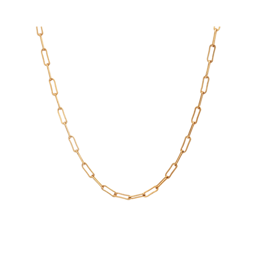 Paperclip Necklace Gold Filled