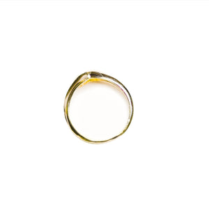 Pave Heart Vermeil Ring