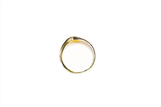 Pave Heart Vermeil Ring
