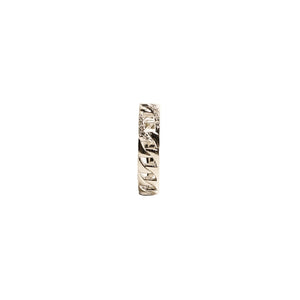 Pave Paperclip Sterling Silver Ring