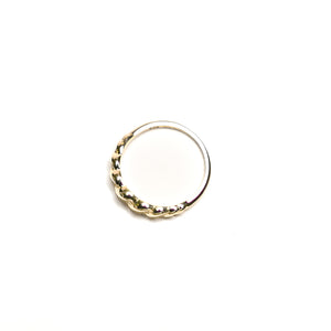 Petite Pave Croissant Vermeil Ring