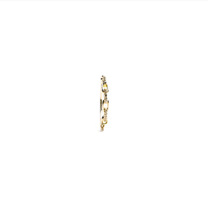 Petite Pave Paperclip Vermeil Ring