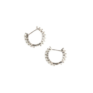 Petite Pearl Hoops Sterling Silver