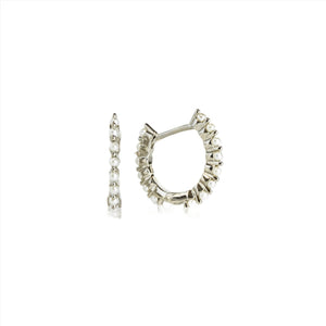 Petite Pearl Hoops Sterling Silver