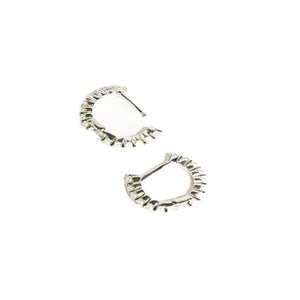 Petite Pearl Hoops Sterling Silver