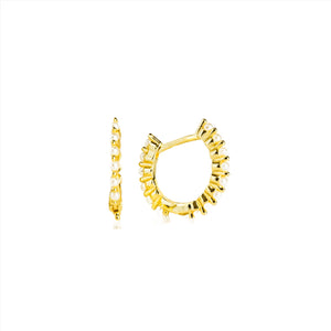 Petite Pearl Hoops Vermeil