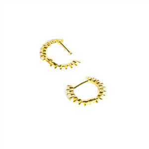 Petite Pearl Hoops Vermeil