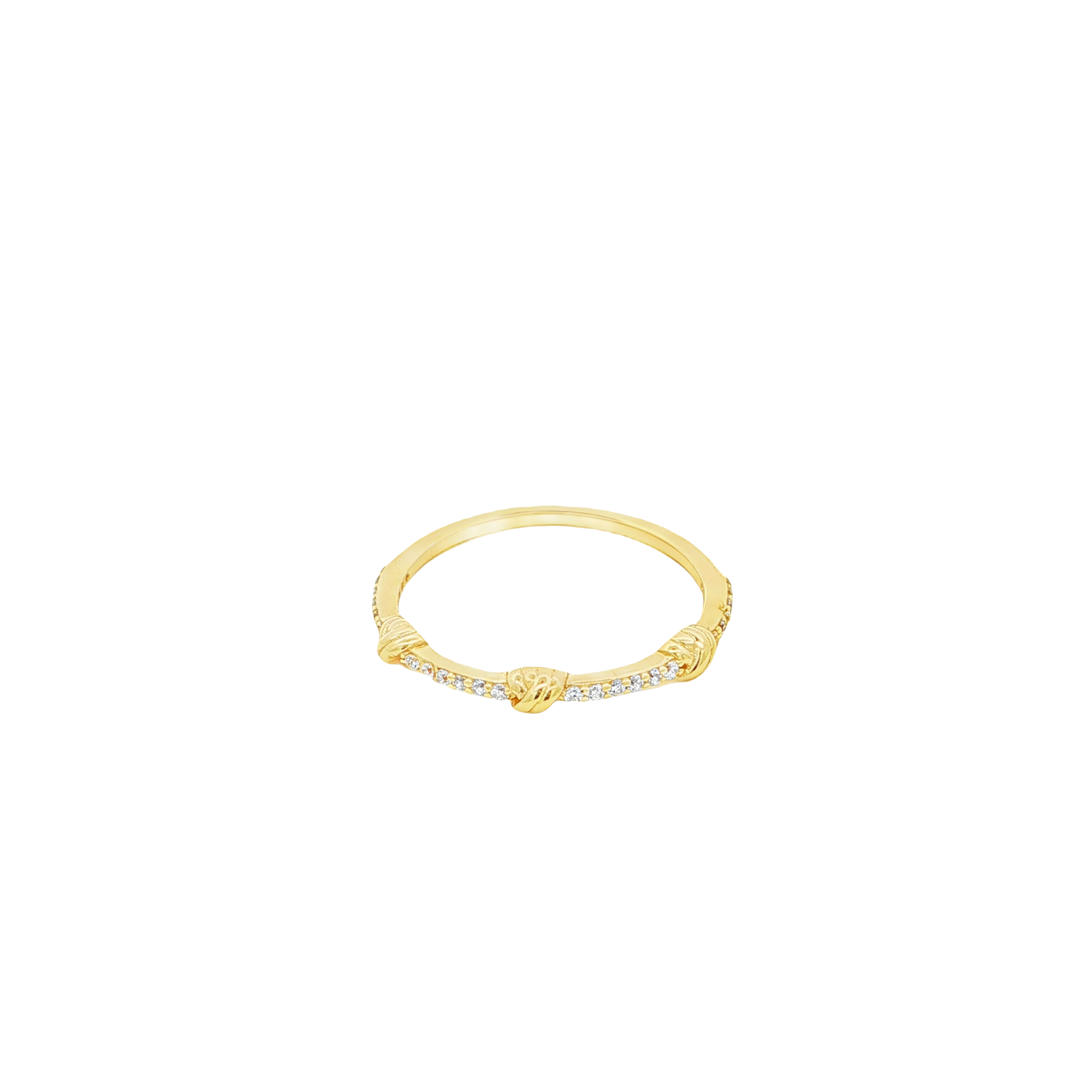 Three Knot Vermeil Ring