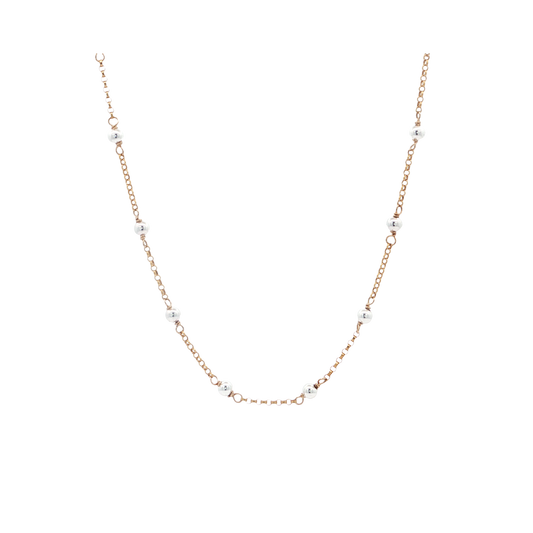 Two Toned Beaded Gold Filled Necklace