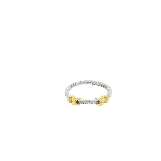 Two Toned Wrapped Vermeil Ring
